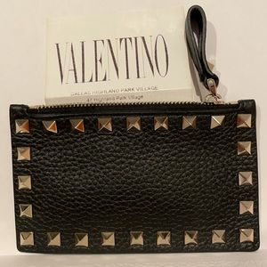 Valentino Garavani Rockstud Zipped Cardholder